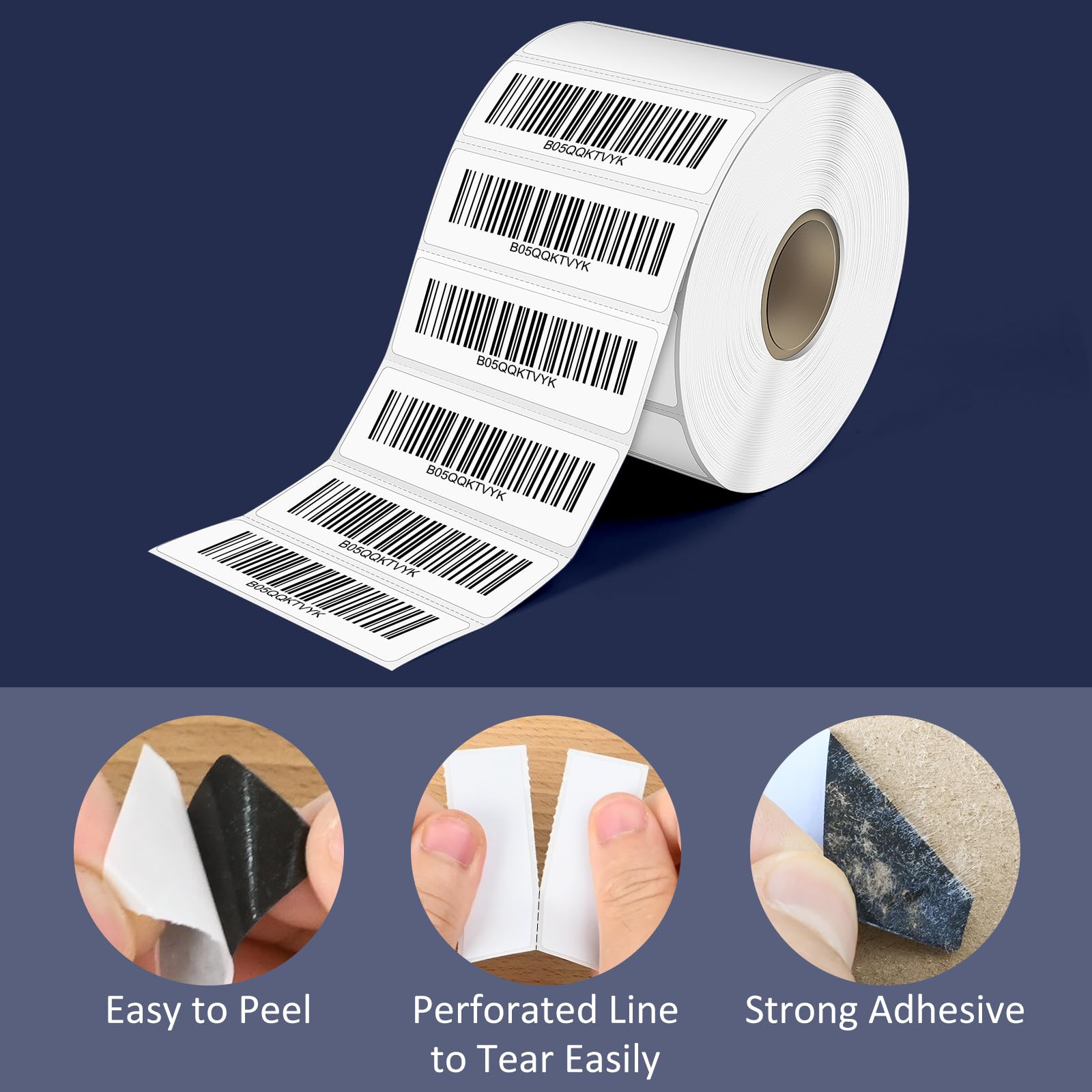 L LIKED 2.25" x 4" , 2.25" x 0.75", 2.25" x 1.25" Direct Thermal Label for Block, Permanent Adhesive Shipping Postage Labels & Compatible with Rollo, Zebra and Other Desktop Printers - Image 3