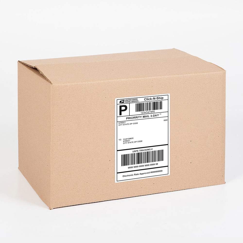 L LIKED Self Adhesive Half Sheet Shipping Labels 8.5" x 5.5" Sticker Paper for Laser & Inkjet Printers - Image 3