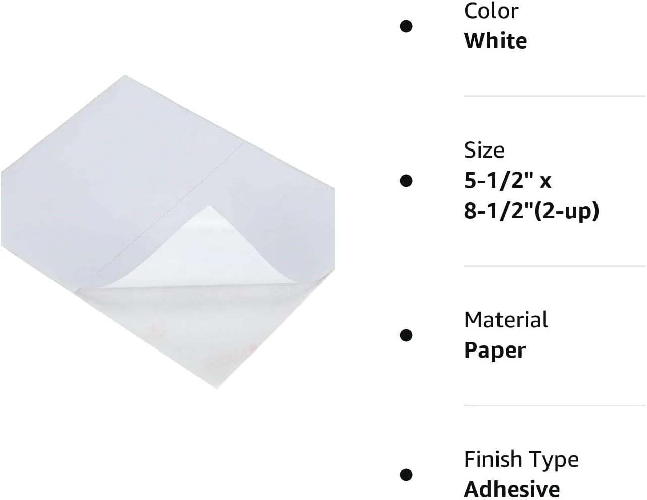 L LIKED Self Adhesive Half Sheet Shipping Labels 8.5" x 5.5" Sticker Paper for Laser & Inkjet Printers - Image 5