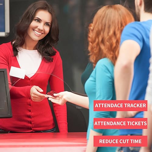 L LIKED 2000 Raffle Tickets Double Rolls 50/50 Stub Tickets with Consecutive Numbers 1000 Pairs per Roll,2 Rolls-Blue,Red - Image 4