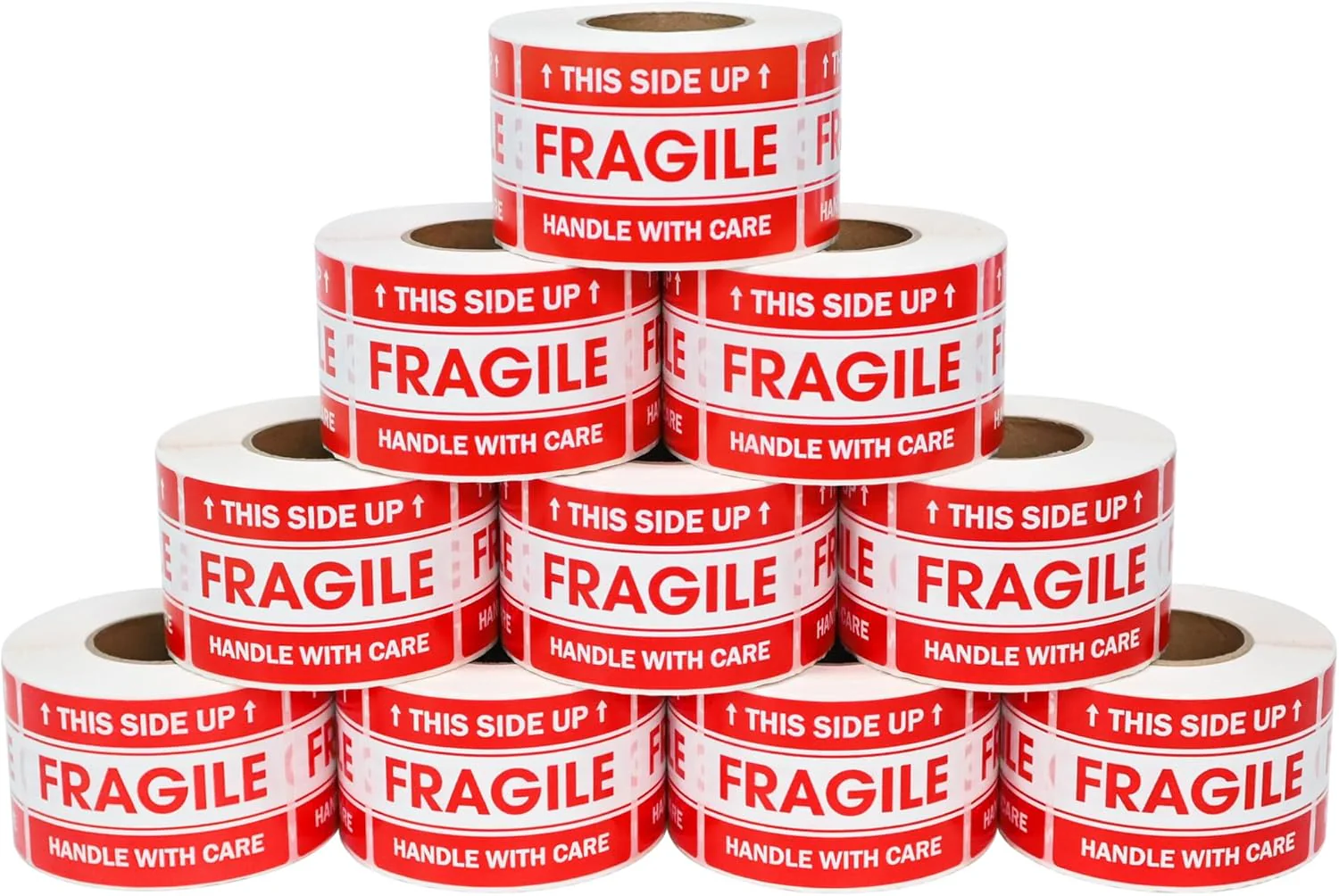L LIKED 2"x 3" Fragile Stickers for Shipping and Moving,Strong Adhesive (Handle with Care,This Side Up) - Image 8