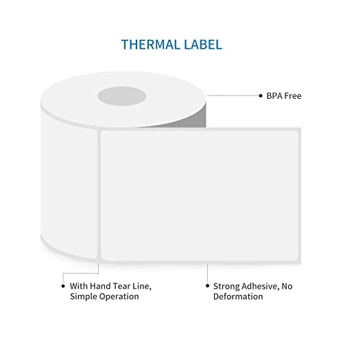 L LIKED 4" x 6" Direct Blank Thermal Shipping Labels with 450 Labels/Roll - Compatible Zebra 2844 ZP-450 ZP-500 ZP-505 - Image 4