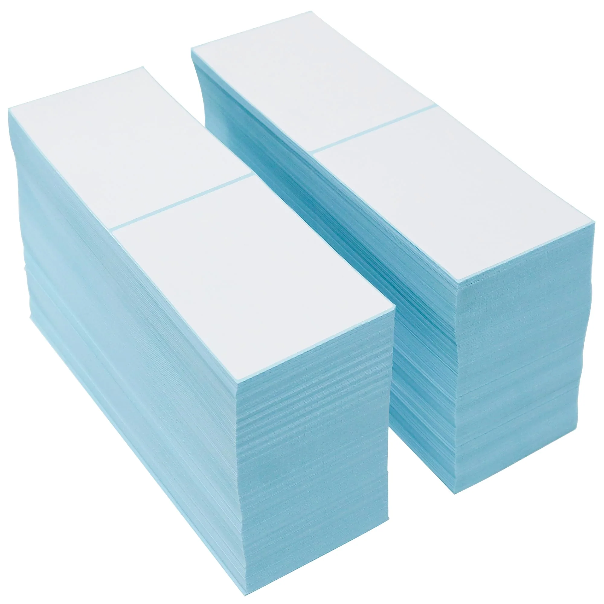 L LIKED 4" x 6" Fanfold Blue Direct Thermal Labels - Image 11