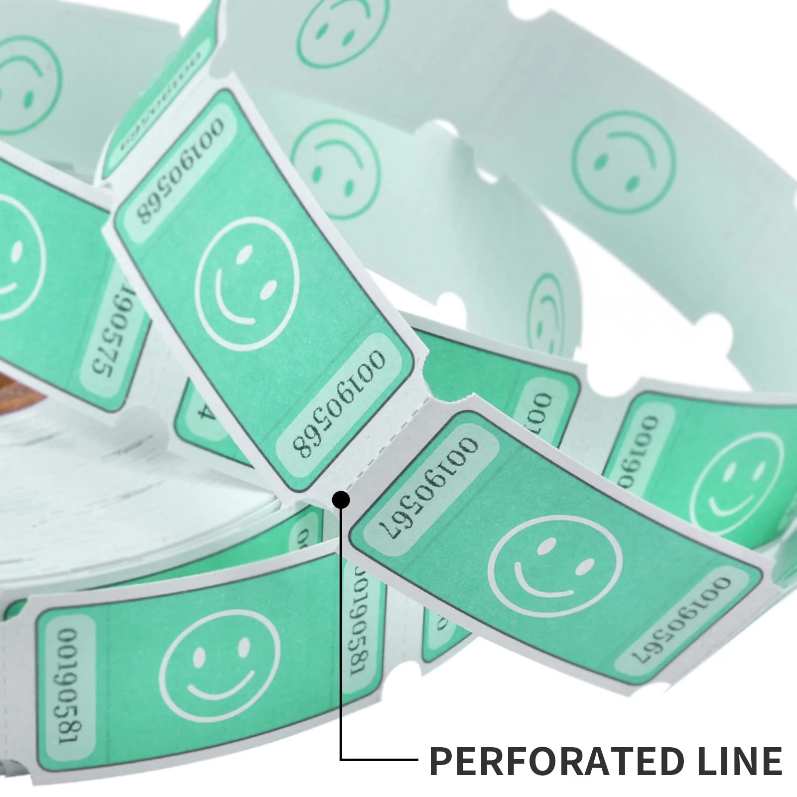 L LIKED 4000 Assorted Raffle Tickets Each Tickets Size 1x2 Inch,1000 Tickets Per Roll, 4 Rolls Smile Single Raffle Tickets Rolls-Pink,Green,Blue,Purple - Image 4