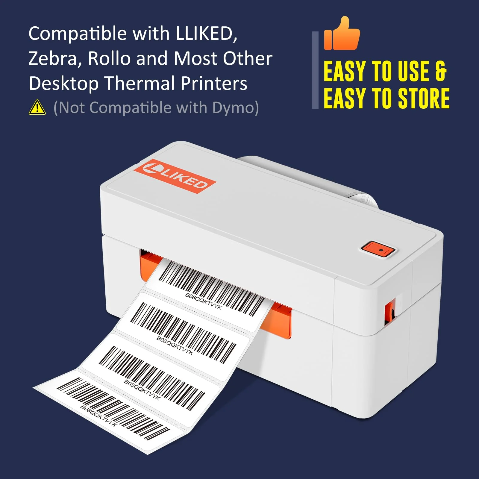 L LIKED 4"x2", 3"x2", 3"x1" Direct Thermal Labels for Block, Permanent Adhesive Barcode Adress Labels & Compatible with Rollo, Zebra and Other Desktop Printers - Image 6