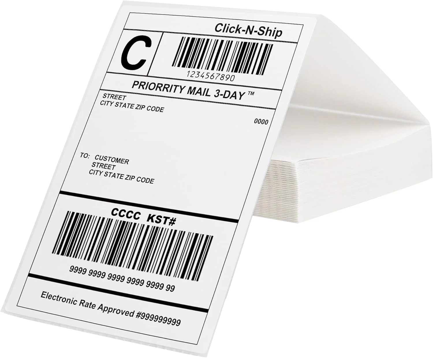 L LIKED  Fanfold 4" x 6" Direct Thermal Labels, with Perforated line for Thermal Printers - Compatible Zebra & Rollo Printer (4" x 6" ) - Image 10
