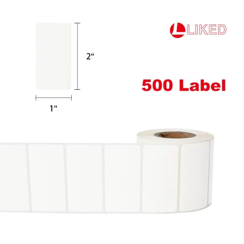 L LIKED 500 Stickers 2" x 1" White Dissolvable Food Labels for Containers -500 Labels/Roll - Image 7