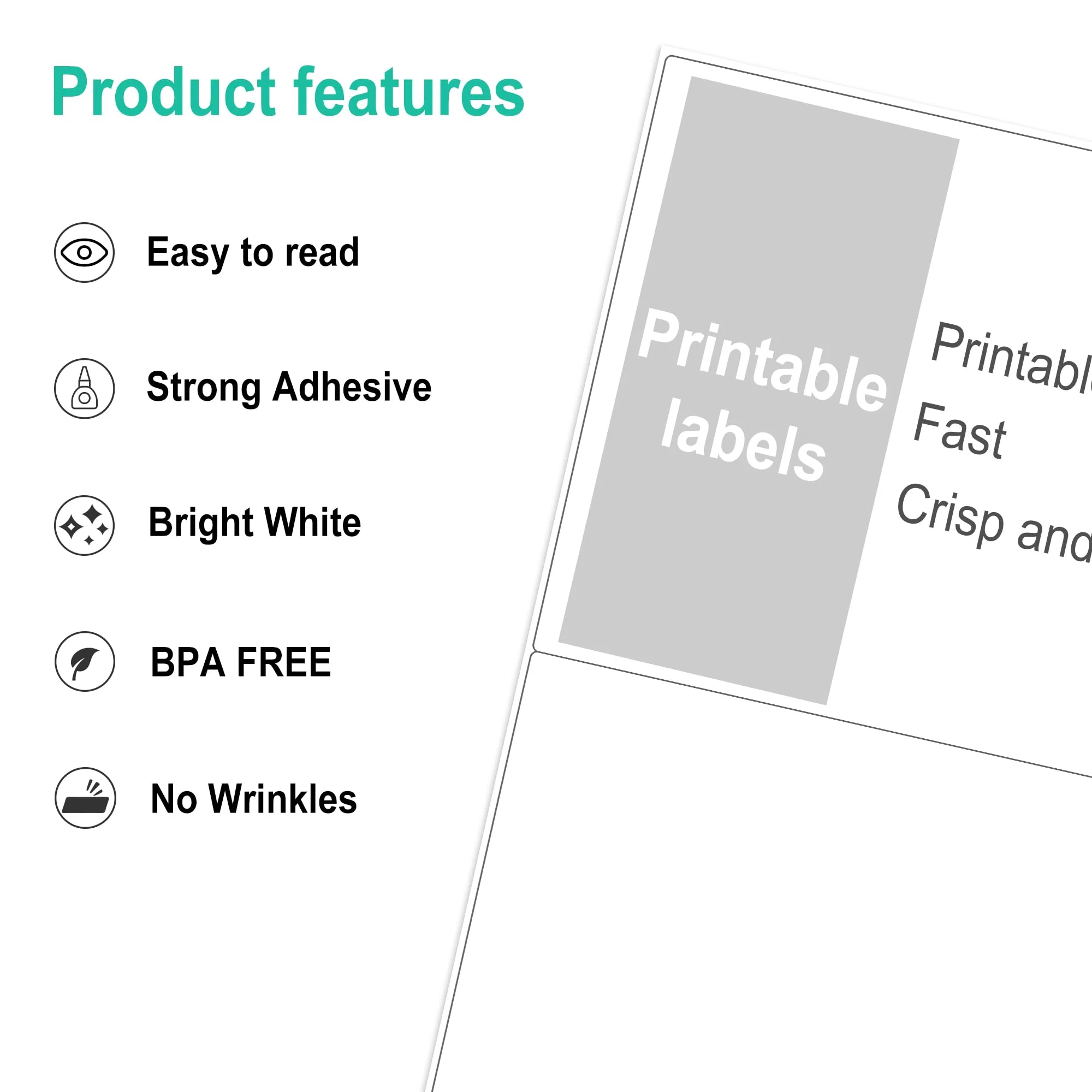 L LIKED Half Sheet 5.5 x 8.5 Inches Shipping Address Labels for Laser/Ink Jet Printer - Image 4
