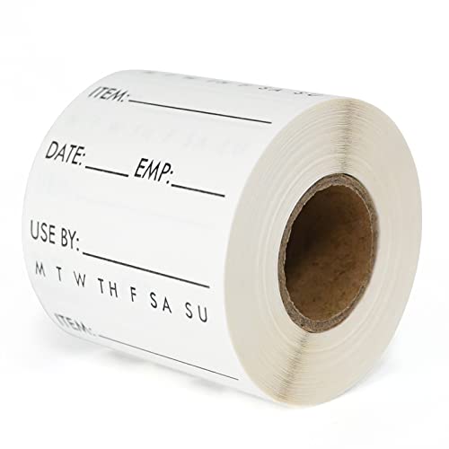 L LIKED Dissolvable Food Labels 2 x 2 Inch Shelf Life for Containers Use by Roll of 250 Labels - Image 7