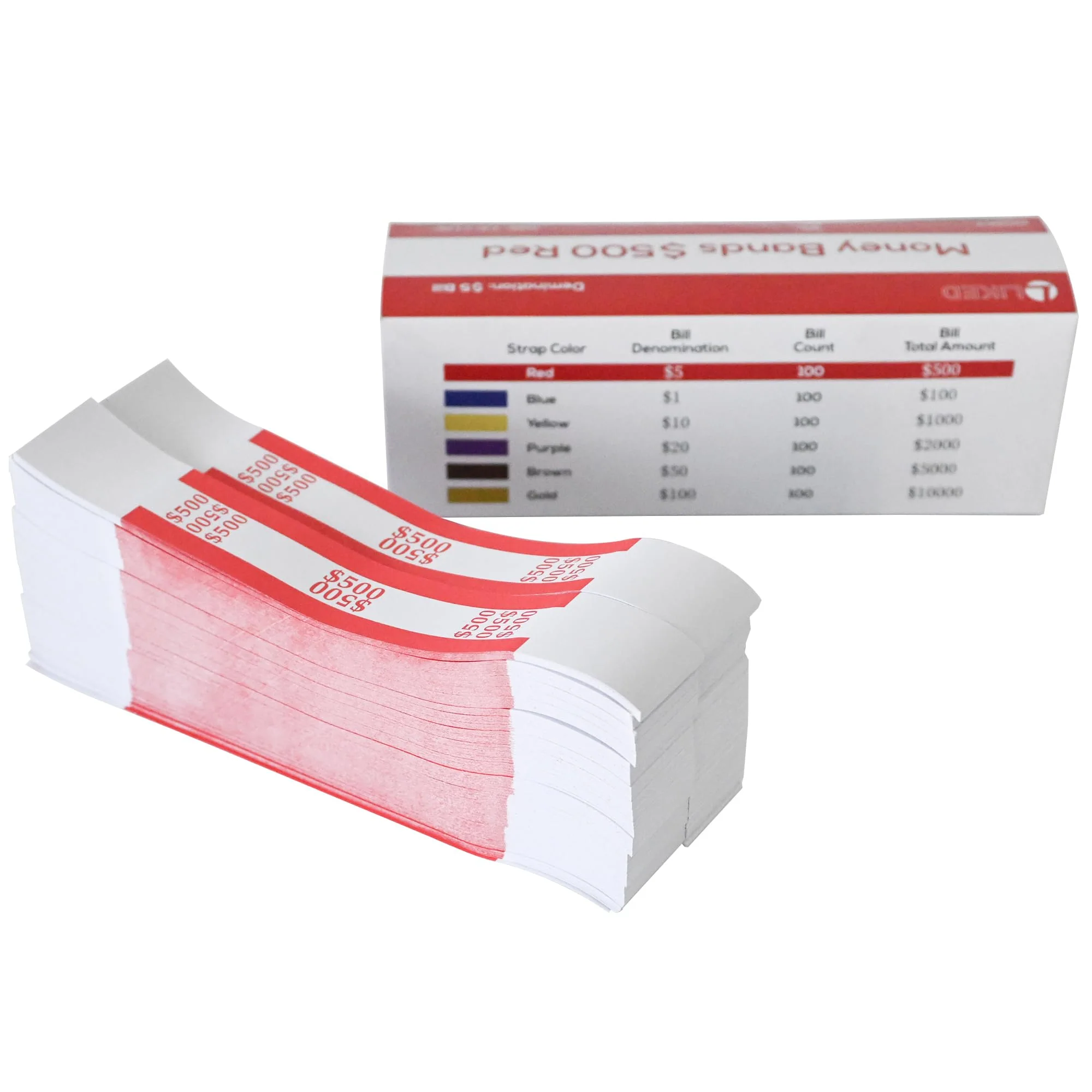 L LIKED Money Band Bundles Self Sealing Currency Straps for Bill Wrappers (Multiple Colour - 1000 PCS)… - Image 19