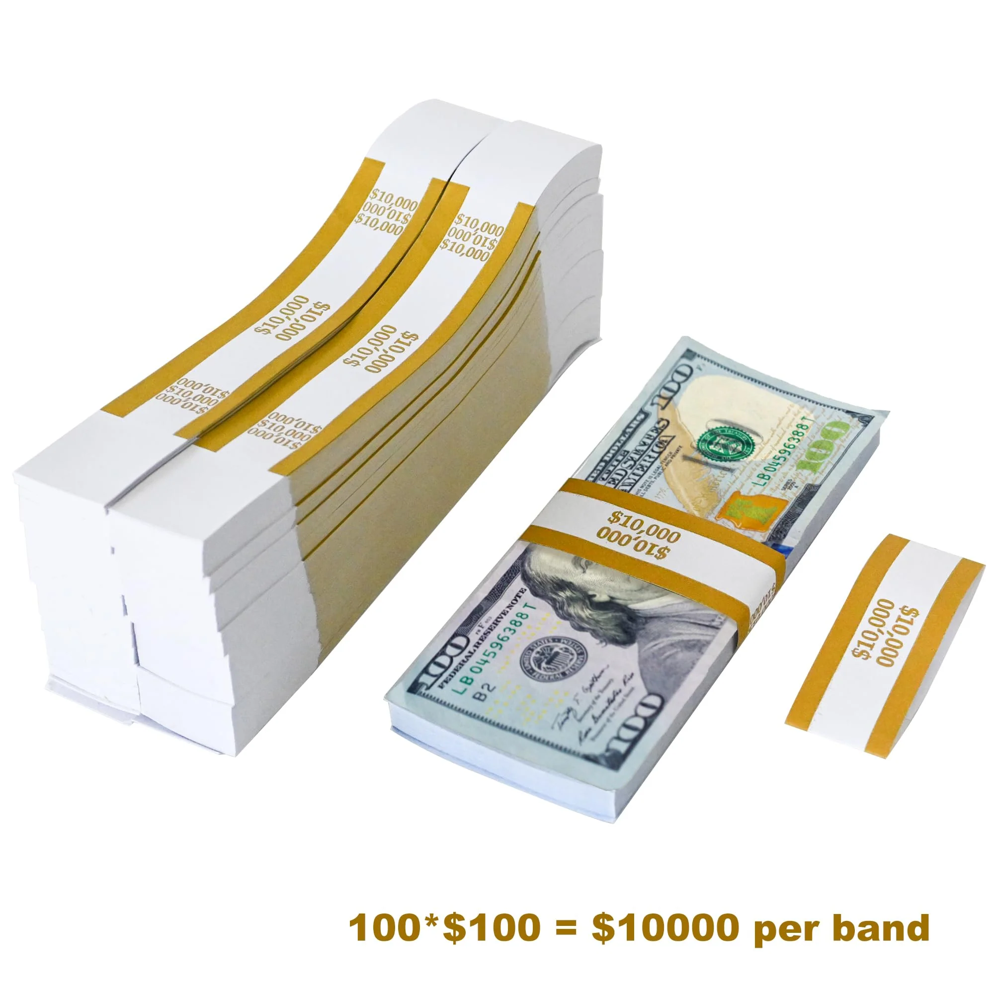 L LIKED Pack of 500 Currency Band Bundles Self Sealing Currency Straps Bands Money Bill Wrappers (500 PCS)… - Image 3