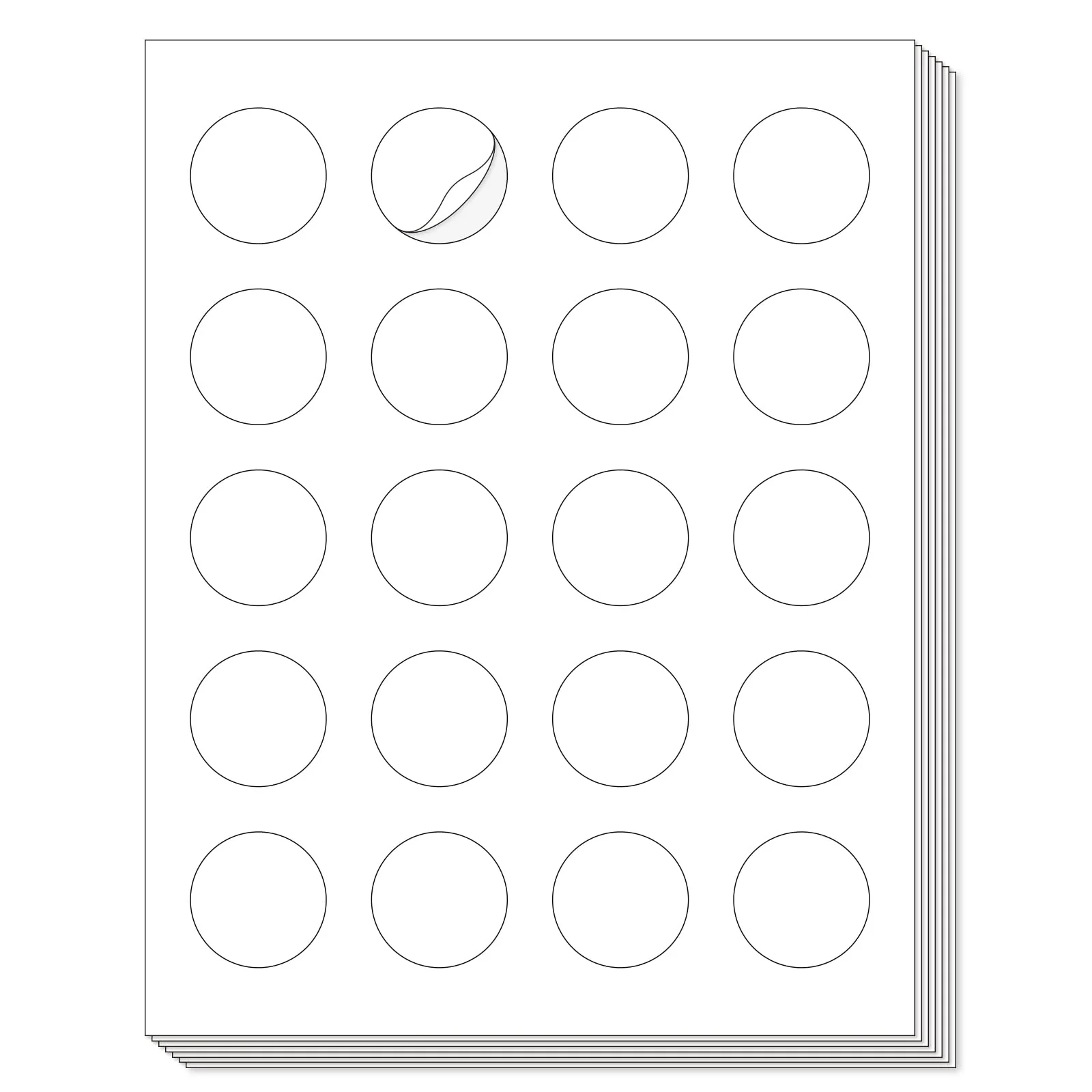 L LIKED Printable Round Labels,Matte White - Image 11
