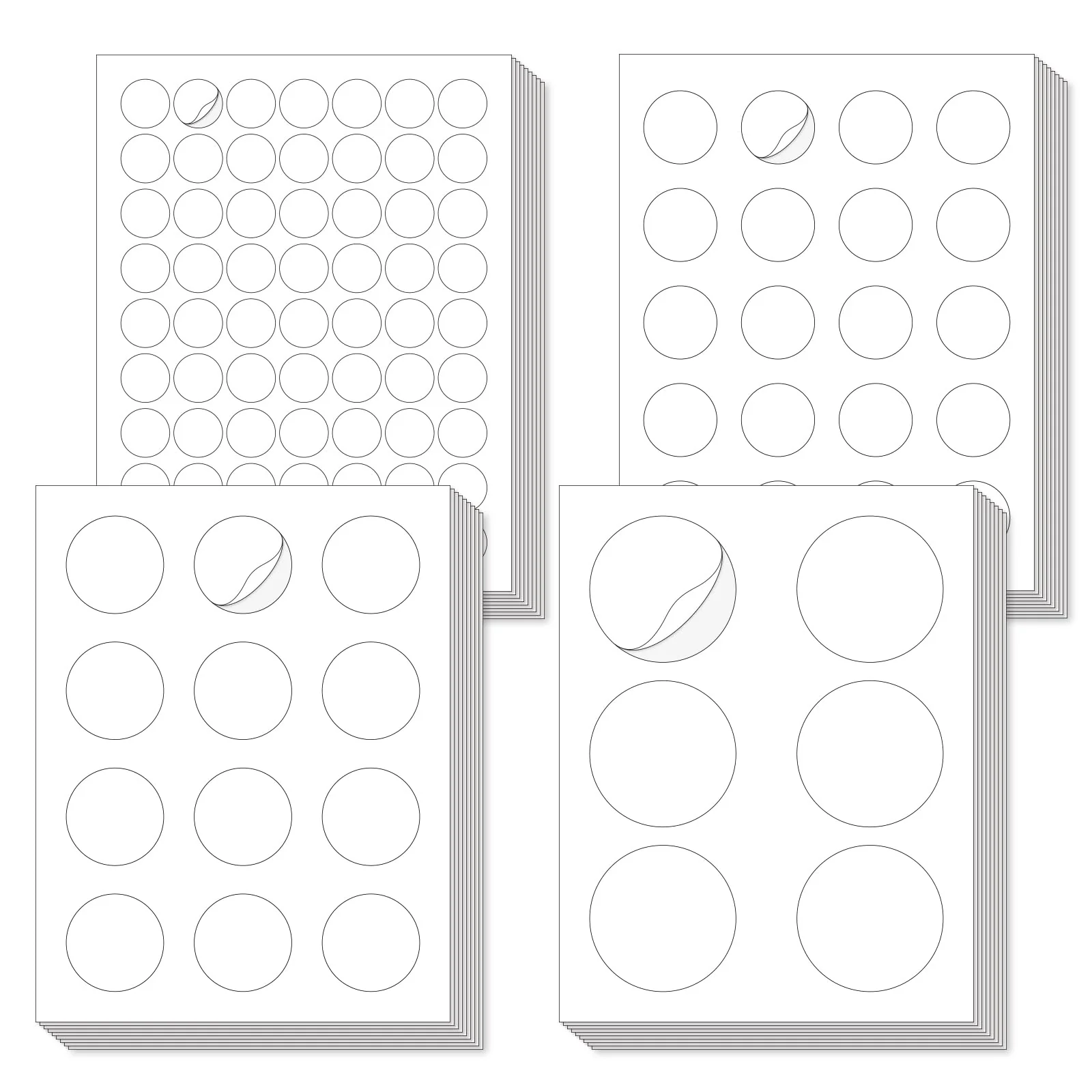 L LIKED Printable Round Labels,Matte White - Image 8