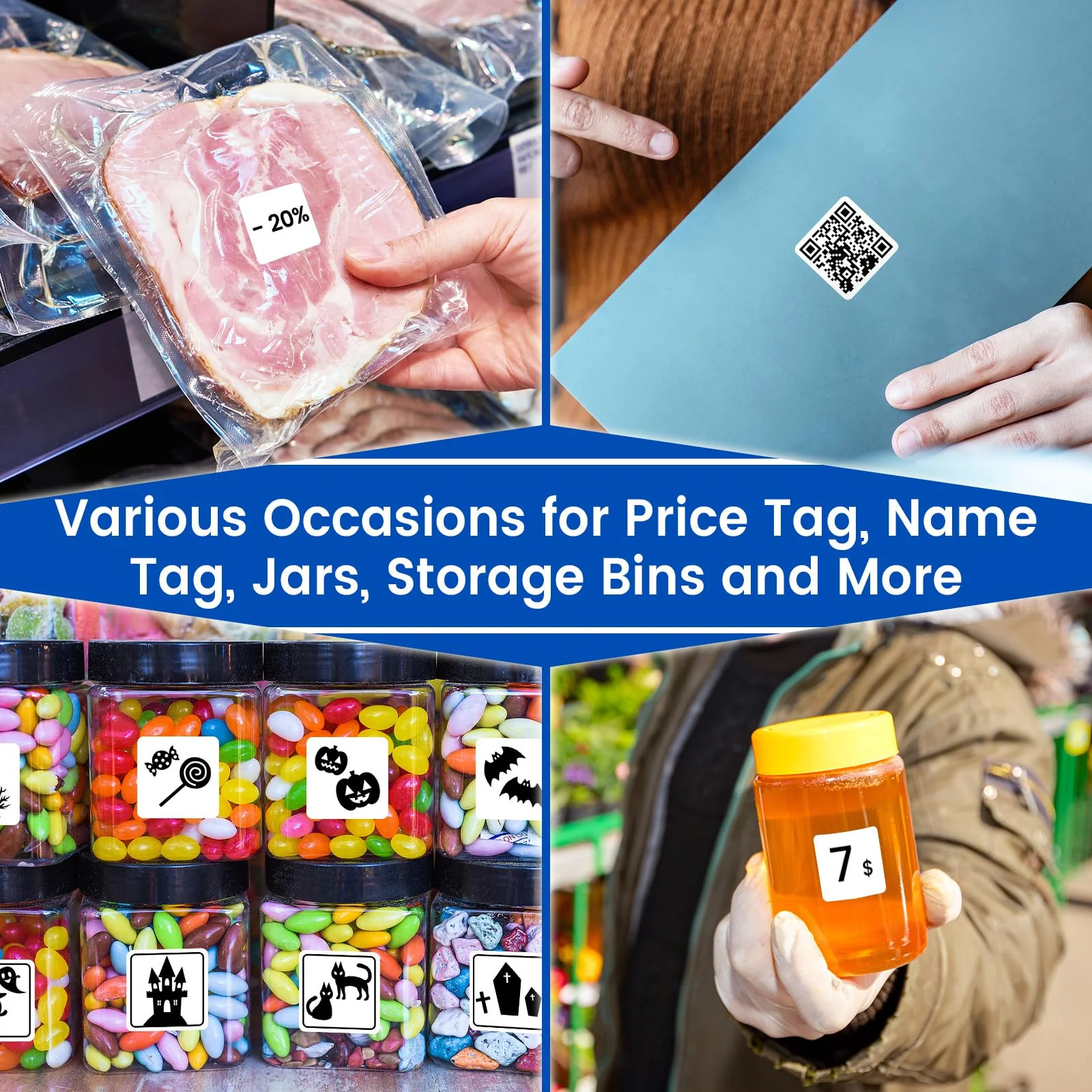 L LIKED Removable Direct Thermal Labels with Perforated Lines, Water and Oil Resistant, Compatible with Rollo, Zebra Desktop Printers and More - Image 7